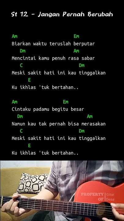 CHORD GITAR ST12 - JANGAN PERNAH BERUBAH #akustik #chord #rythem