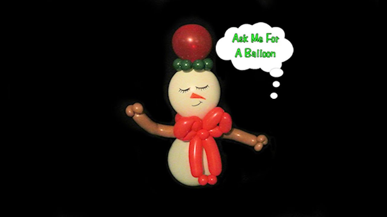 Balloon Snowman How To Tutorial YouTube