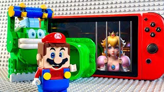 Lego Mario enters the Nintendo Switch but Spike blocks him! #legomario