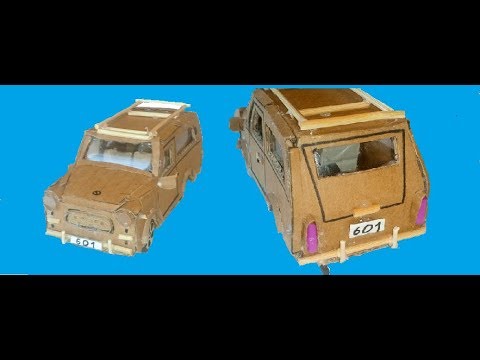 How to Make car from cardboard ( Trabant 601 ) / DIY cardboard car Trabi 