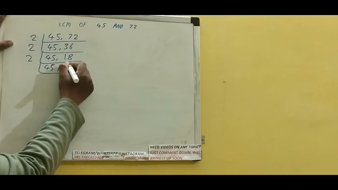 LCM OF 45 AND 72 - YouTube