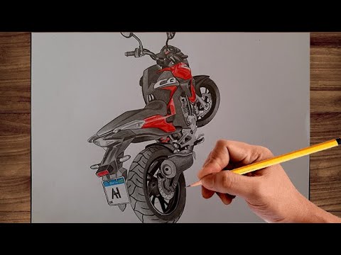 COMO DESENHAR UMA MOTO CB TWISTER PASSO A PASSO 