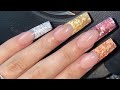 FOIL FRENCH TIP ACRYLIC NAILS | Watch Me Do My Nails | Step by Step Tutorial