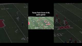 Texas Tech’s cover 4 vs quick game against Utah! #findyouredge #TTU #ttufootball