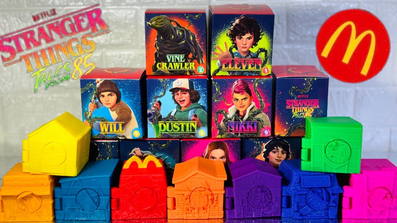 What's Inside These NEW Mcdonalds Stranger Things Happy Meals TOYS