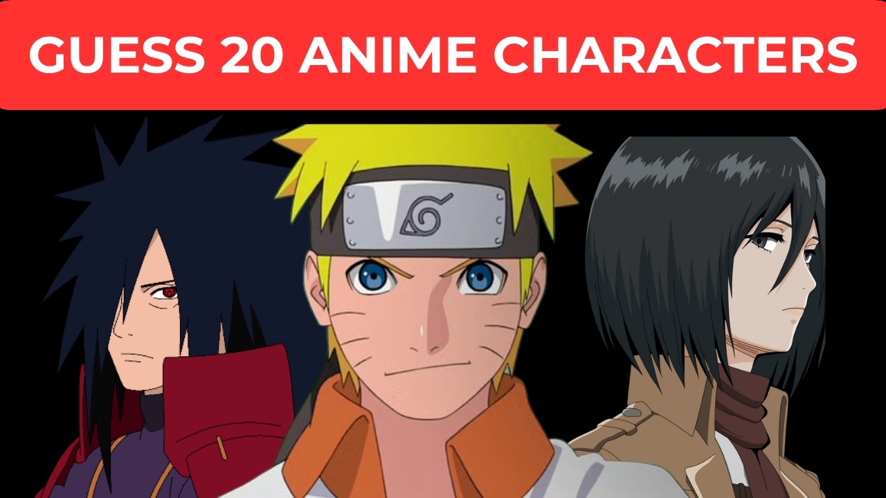 Guess The Anime Character (20 Anime Characters)
