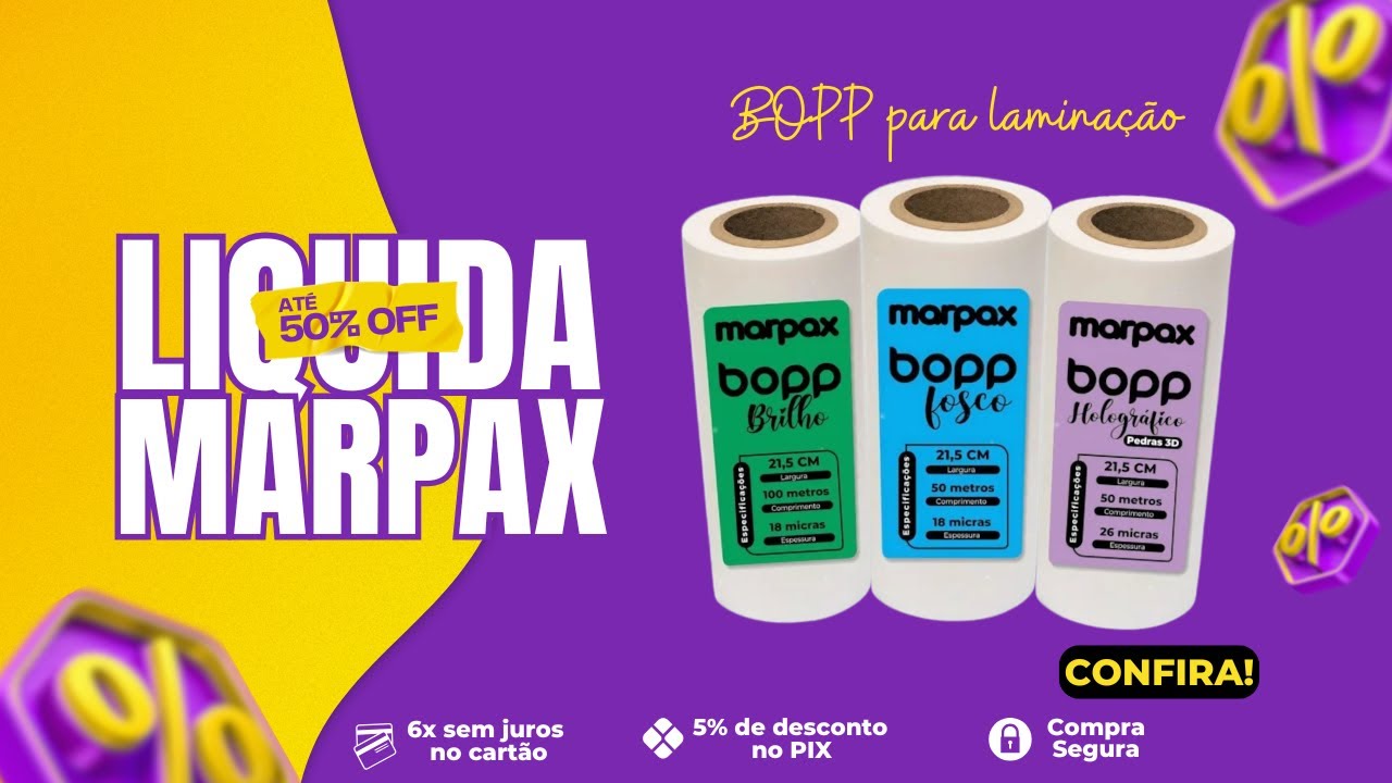 Capa do vídeo BOPP para laminação é na Liquida Marpax! Preços imperdíveis. 🤑