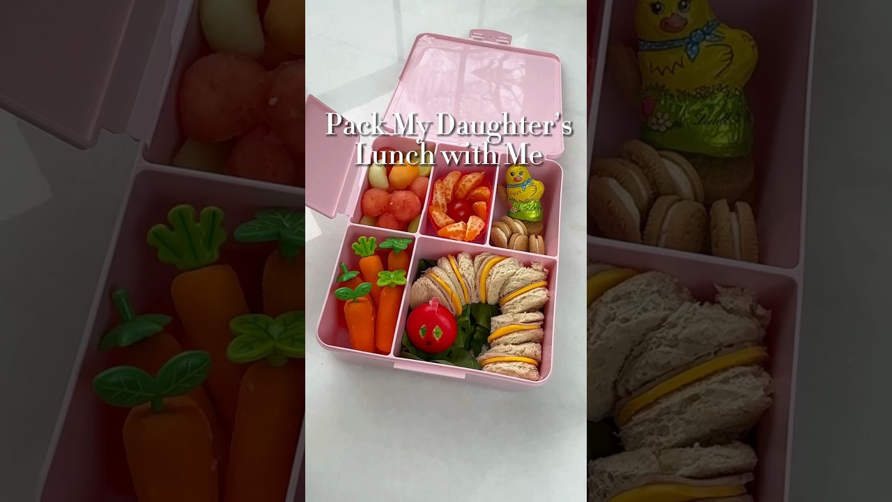 Pack my daughter&rsquo;s lunch with me #asmr #momlife #packinglunch #organizedhome #lunchideas #bentobox
