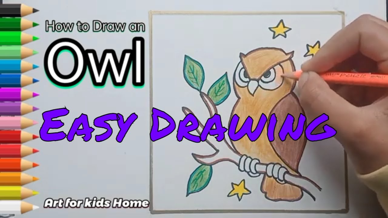How to Draw an Owl | Easy Step by Step Tutorial #howtodraw #Owl # ...