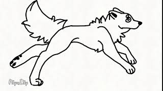 My First animation, wolf running cycle