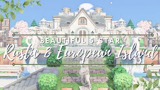 Beautiful 5 Star RUSTIC EUROPEAN Island | Island Tour | Animal Crossing New Horizons