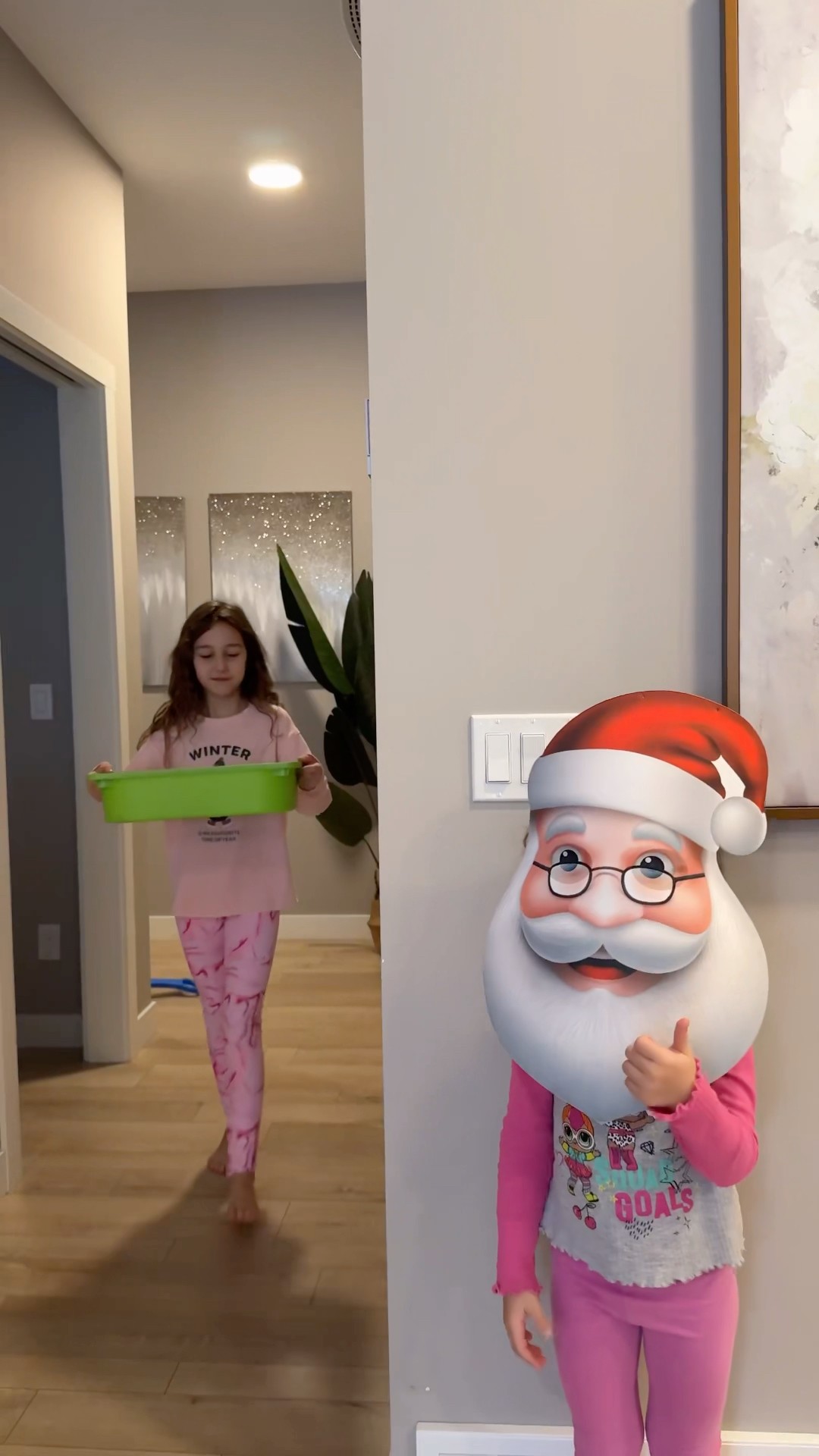 Super funny Santa prank on sister ??#shorts