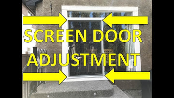 How to Adjust a Patio Screen Door for smooth sliding!