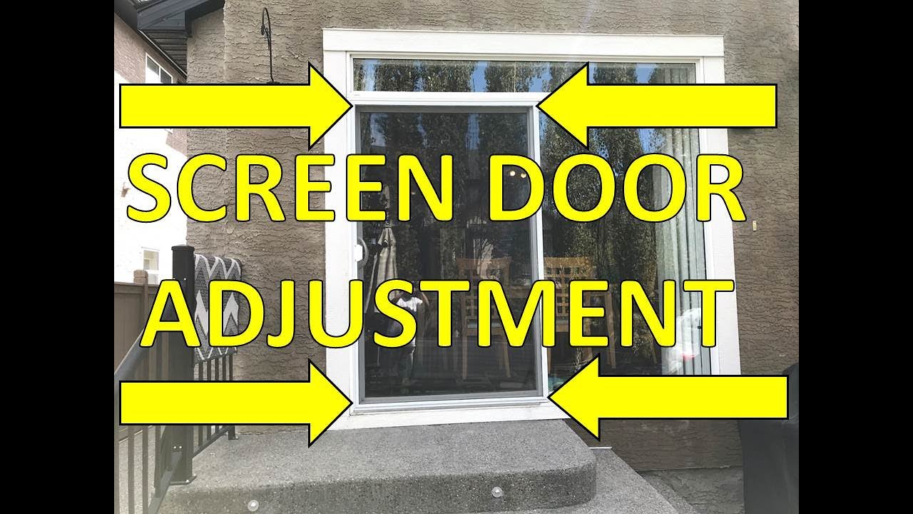 How To Adjust A Sliding Screen Door How to Adjust a Patio Screen Door for smooth sliding! - YouTube