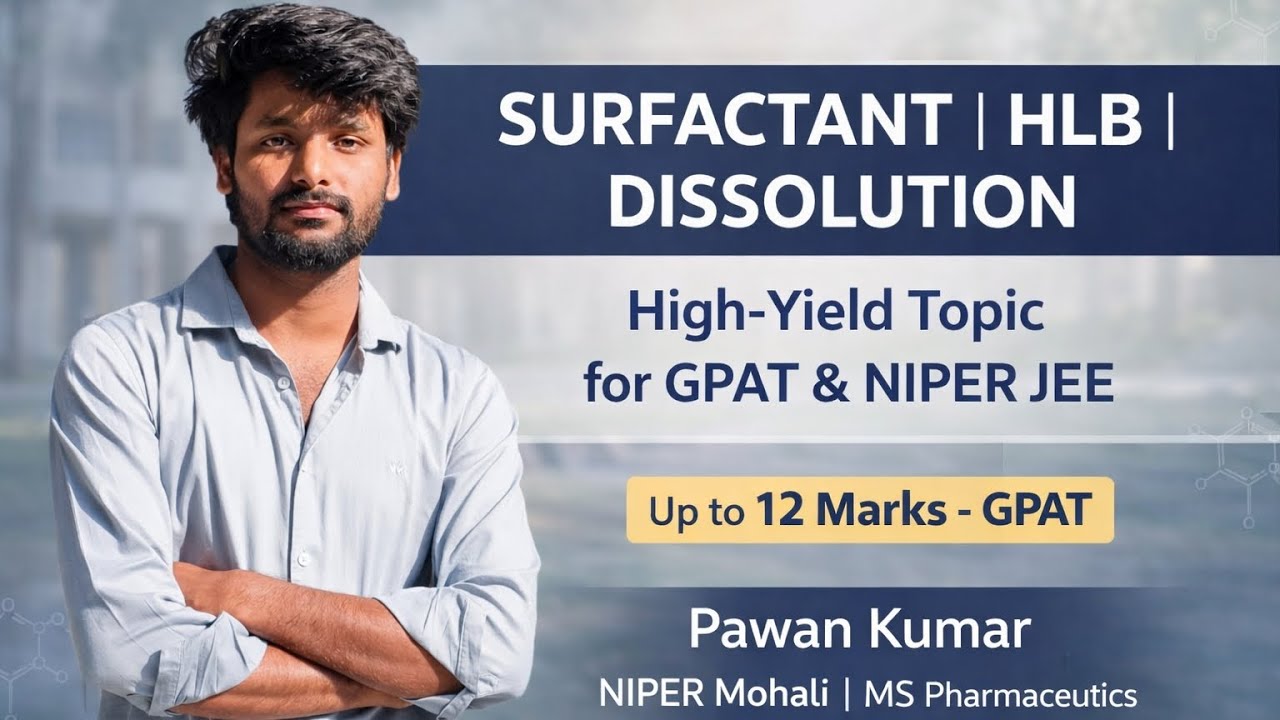 Surfactant, HLB & Dissolution Made Easy | GPAT & NIPER JEE Preparation 