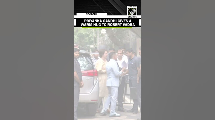 Congress’ Priyanka Gandhi gives a warm hug to Robert Vadra before he entered ED office