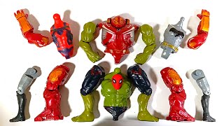 AVENGERS TOYS ASSEMBLE HULK SMASH, HULK BUSTER, BATMAN, SPIDER-MAN SUPERHERO