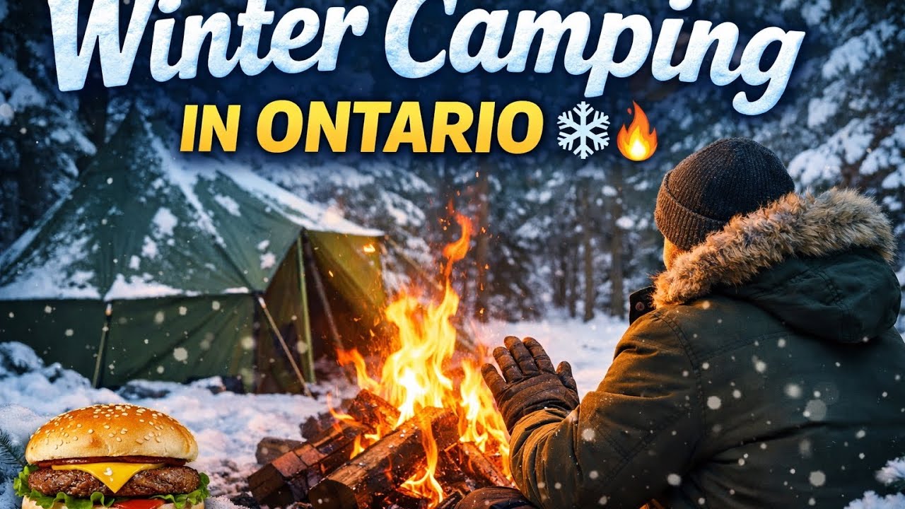 Surviving -15°C Snow Camping  — Alone in the Forest with Tent —  Fire