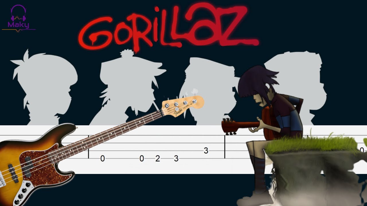 Feel Good Inc Gorillaz Bass Tabs Tutorial Youtube