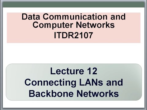 Connecting LANS and Backbone Networks   ITDR2107 Lecture 12