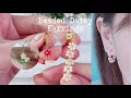 Korean Style Beaded Daisy Earrings / How to make beaded earrings