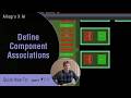 How do you define specific component associations when using AI for component placement?