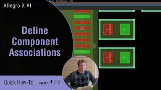 How do you define specific component associations when using AI for component placement