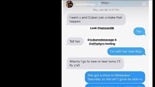 OFFSET text to girl BUSTED - SENDS three SOME TEXT TO FEMALE