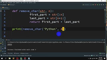 How to Remove the nth index character from a nonempty string in Python