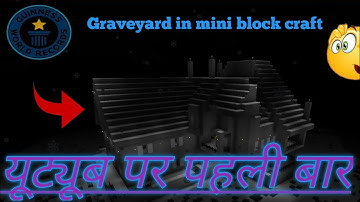 Graveyard in mini block craft|| world record || 1st time on youtube ||free fire #freefireart #art