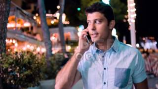 Handsome Young Successful Businessman Tourist Man Talking On Phone Holiday Happy Man Uhd 4K