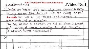 Unit:7 | Design a masonary Structure | Unstiffened Wall | Types:1 | Prashant YT | BE Civil | TU,PU