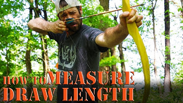 How to measure draw length on a long bow, recurve, or self bow.