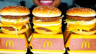 ASMR MCDONALD'S BIG MACS CHALLENGE EATS BIG BITES