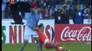 Celta - Depor: Borja, en toda la boca