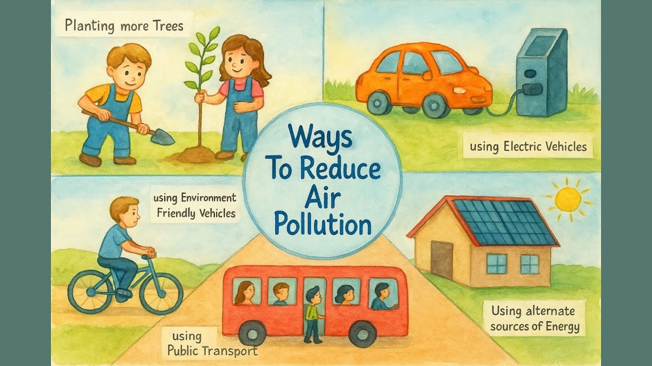 How to Reduce Air Pollution | Creative Poster for Students | School ...
