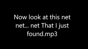 Now look at this net net...net That I just found mp3