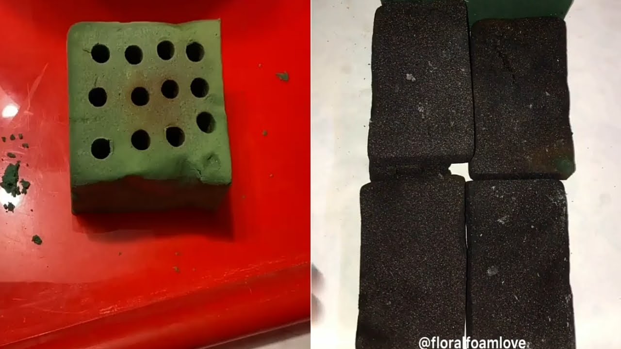 Satisfying Floral Foam Compilation|Burnt Foams|No Talking|Relaxing ASMR Video #4