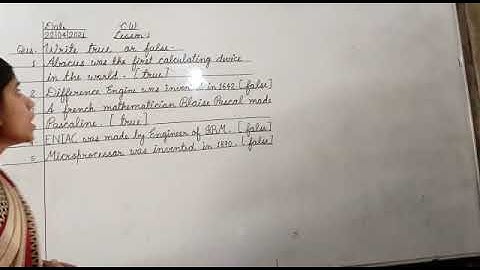 Computer- True false of lesson-1