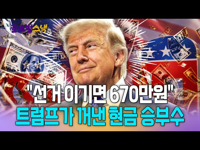 "공화당 이기면 670만원씩" 트럼프가 꺼낸 파격 공약 / 뉴스낵