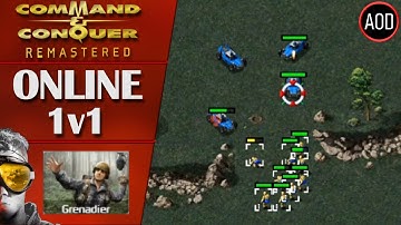 Command and Conquer Remastered: Tiberian Dawn - 1v1 Online Ranked - GDI Grenadier Rush - 4 Matches