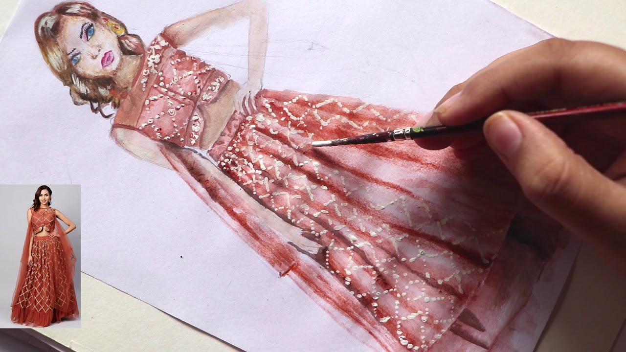 How to draw a girl with beautiful traditional dress||Fashion