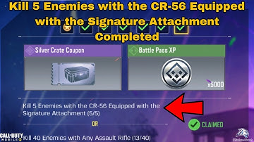 How to Kill 5 Enemies with the CR-56 Equipped with the Signature Attachment Cod Mobile 2023