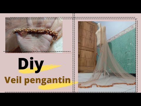 DIY veil wedding|| bridal veil tutorial || kerudung pengantin