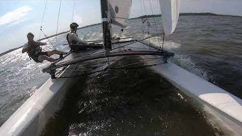 Hobie High Life - Hobie 16 Sailing and Pitchpole at Lake Carlyle, IL