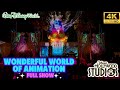 Disneys hollywood studios wonderful world of animation projection show with fireworks