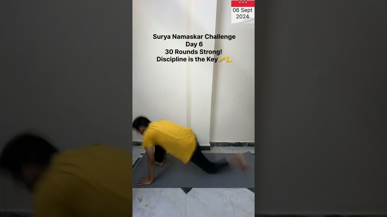 Surya Namaskar Challenge Day 6 | 30 Rounds Strong! Discipline is the Key 🔑💪 