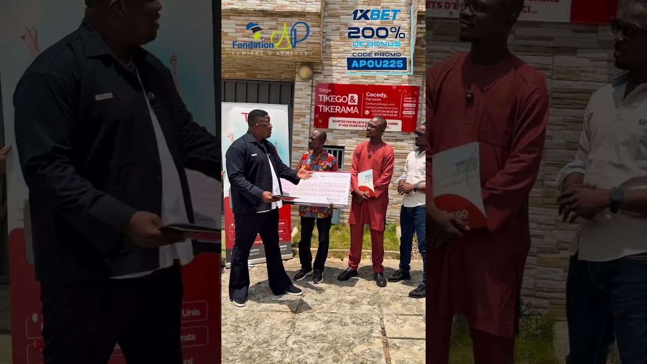 Apoutchou National remet un chèque de plus de 40 millions à L'acteur Fortuné 