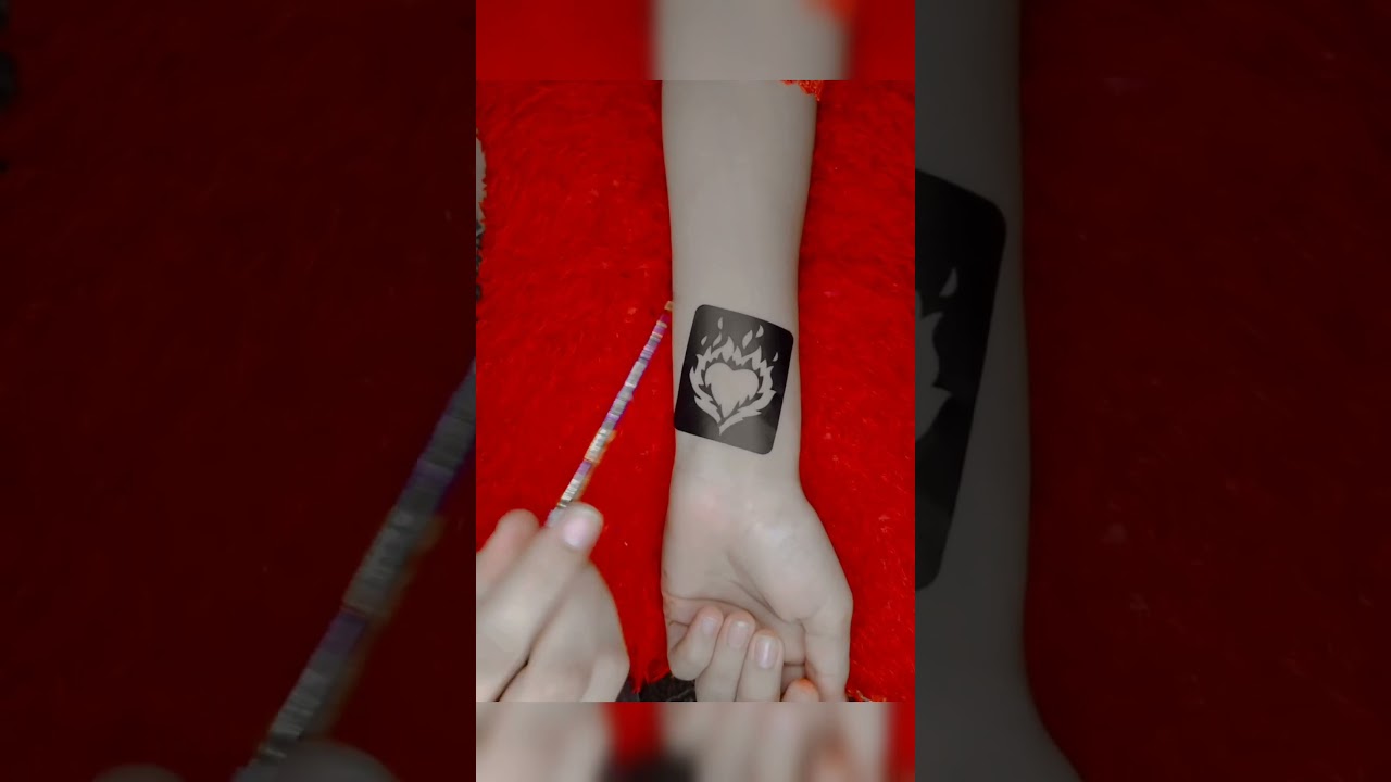 beautiful heart tattoo sticker design #2023