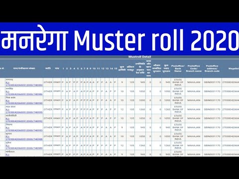 Muster roll online Kaise nikale 2021 || मनरेगा मास्टर रोल कैसे निकाले